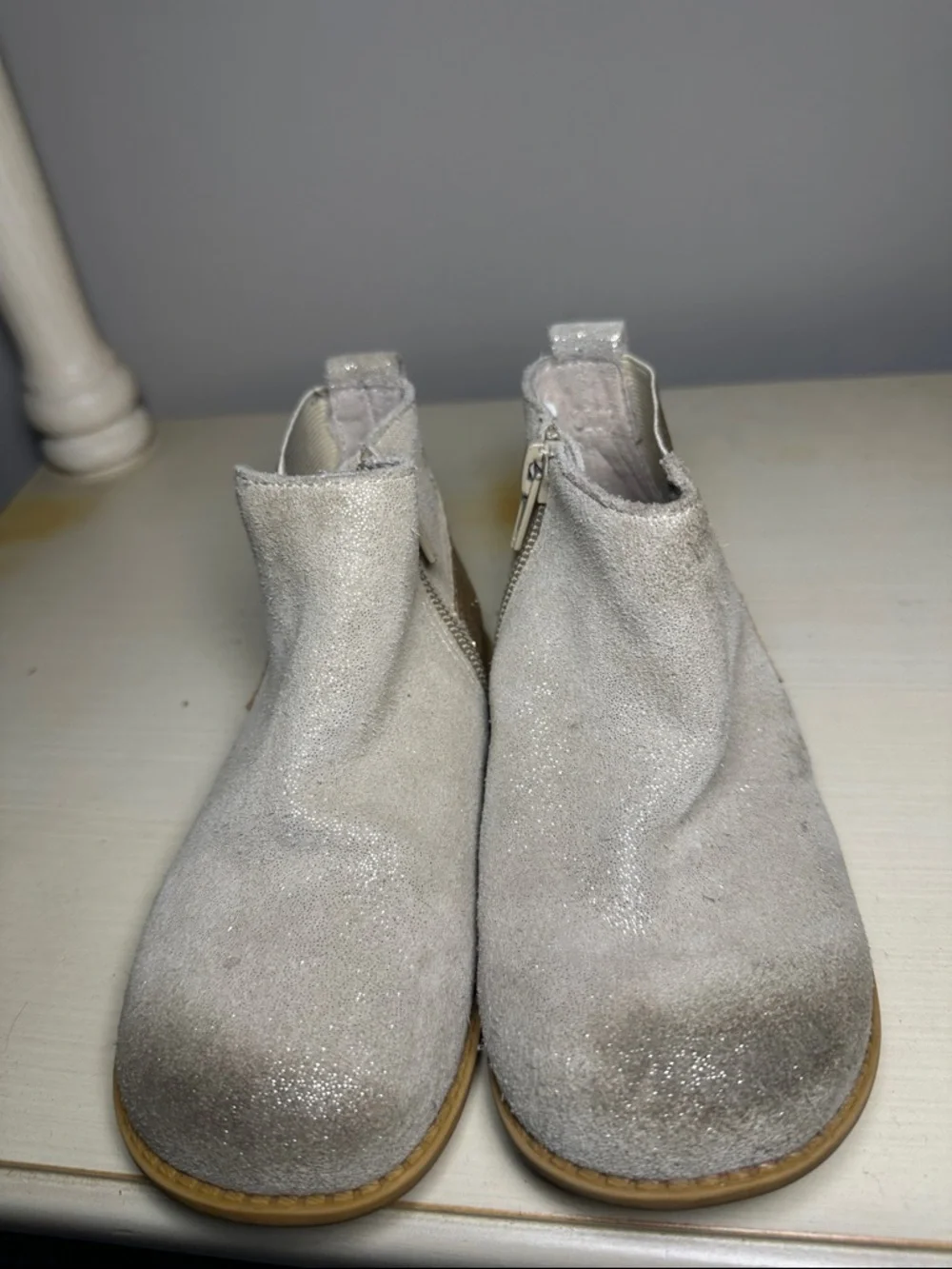 Livie & Luca Sparkle Light Grey Kids Ankle Boots